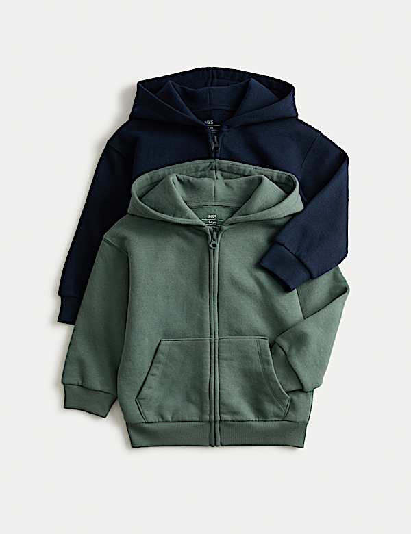 2pk Cotton Rich Hoodies (2-8 Yrs) - RS