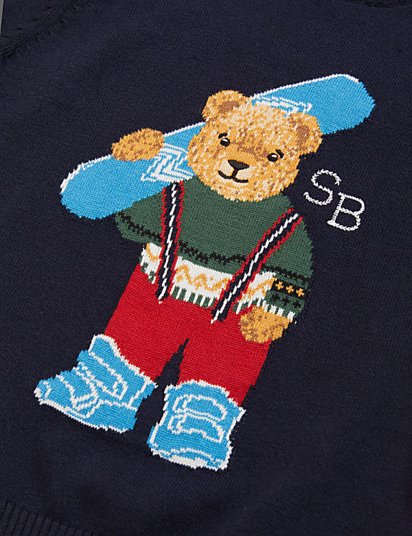 Pure Cotton Spencer Bear Jumper