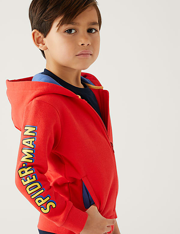 Cotton Rich Spider-Man™ Zip Hoodie (2-8 Yrs)