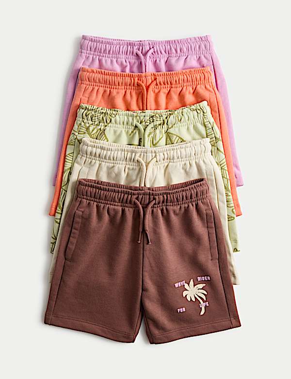 5pk Cotton Rich Shorts (2-8 Yrs)