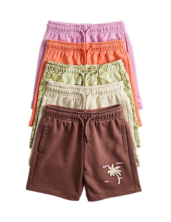 5pk Cotton Rich Shorts (2-8 Yrs)