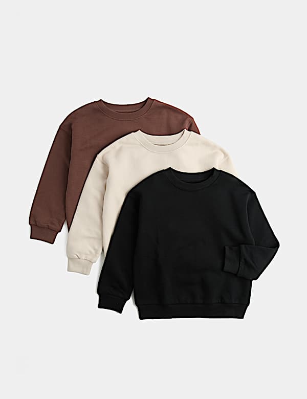 3 Pack Cotton Rich Sweatshirts (2-8 Yrs)