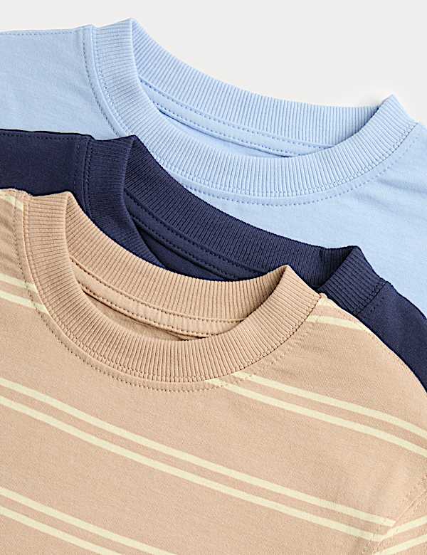 3 Pack Pure Cotton T-Shirts (2-8 Yrs)