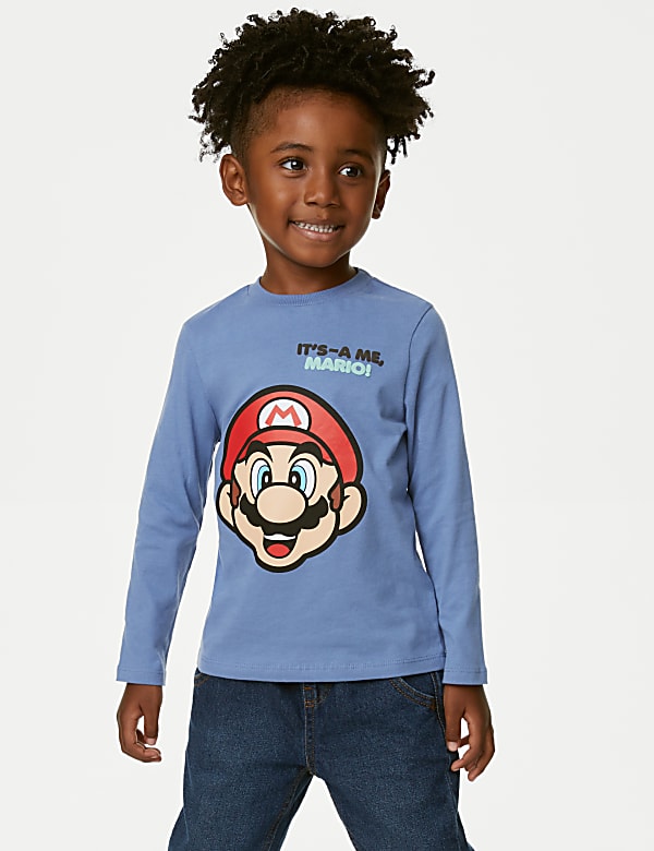 Pure Cotton Super Mario™ Top (2-8 Yrs)