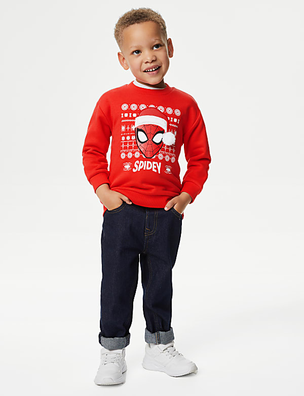 Cotton Rich Spider-Man™ Christmas Sweatshirt (2-8 Yrs)