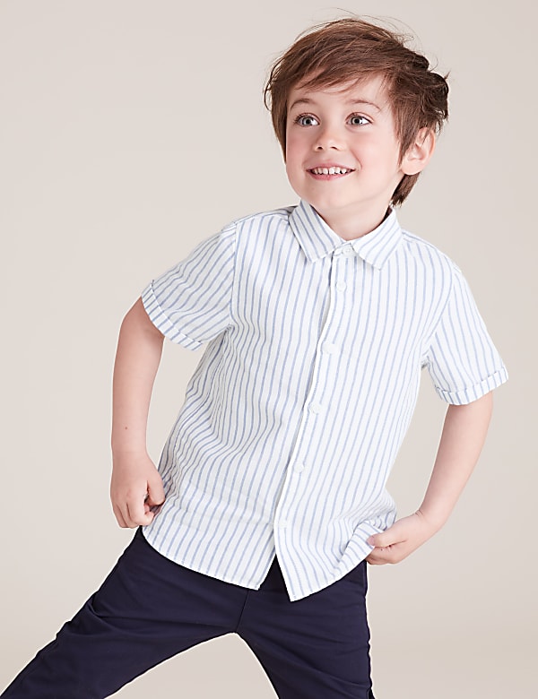 Pure Cotton Striped Oxford Shirt