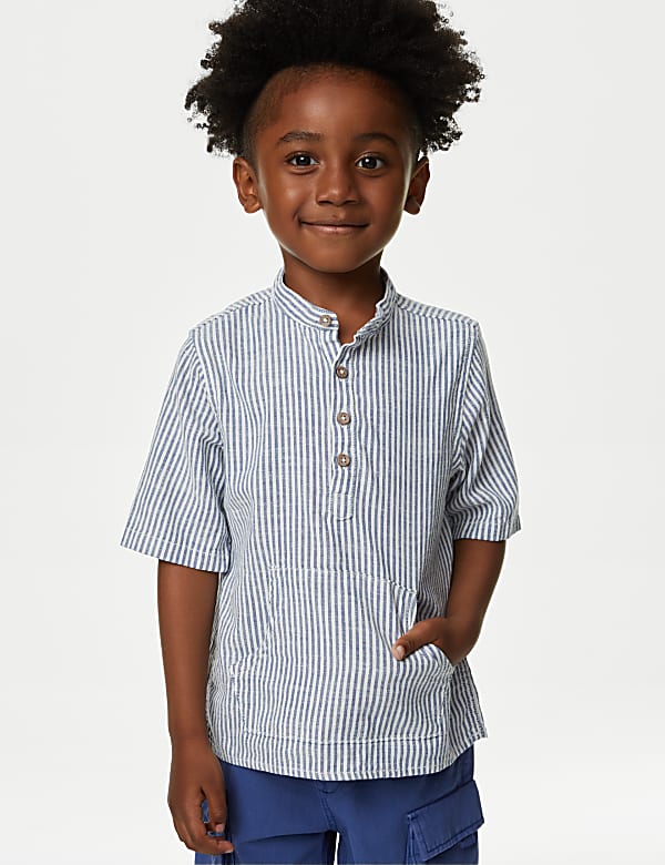 Pure Cotton Striped Shirt (2-8 Yrs)