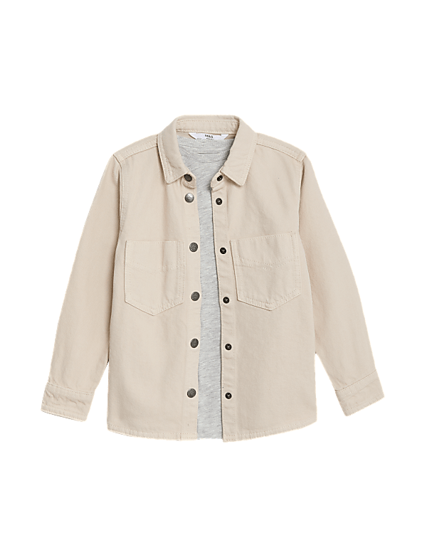 Cotton Rich Shirt & T-Shirt Set (2-8 Yrs)