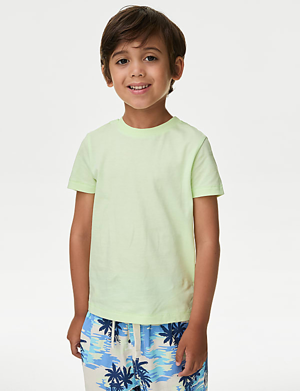 Pure Cotton Palm Print Shirt & T-Shirt Set (2-8 Yr)