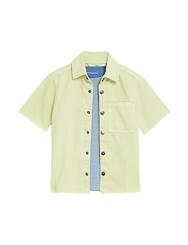 2pc Pure Cotton Shirt & T-Shirt Set (2-8 Yrs)