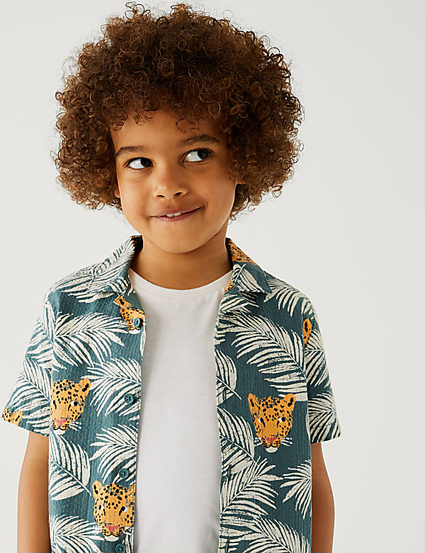 Pure Cotton Safari Print Shirt