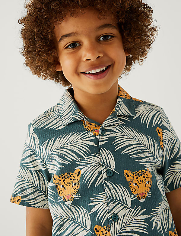 Pure Cotton Safari Print Shirt