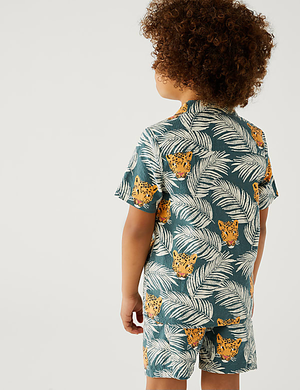 Pure Cotton Safari Print Shirt