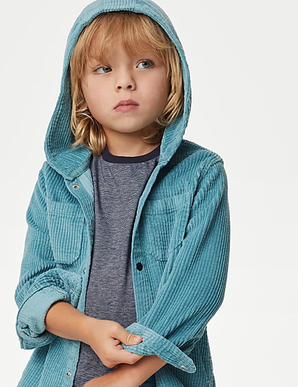 2pc Pure Cotton Hooded Shirt & T-Shirt Set (2-8 Yrs)