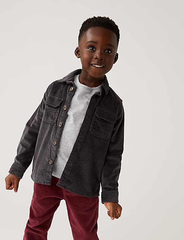 2pc Cotton Rich Shirt and T-Shirt