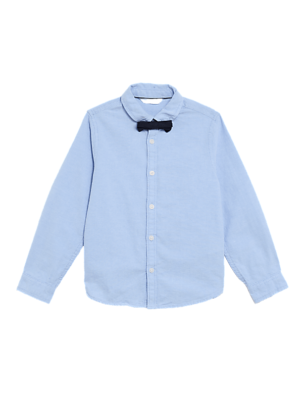 2pc Pure Cotton Oxford Shirt with Bow Tie (2-8 Yrs)