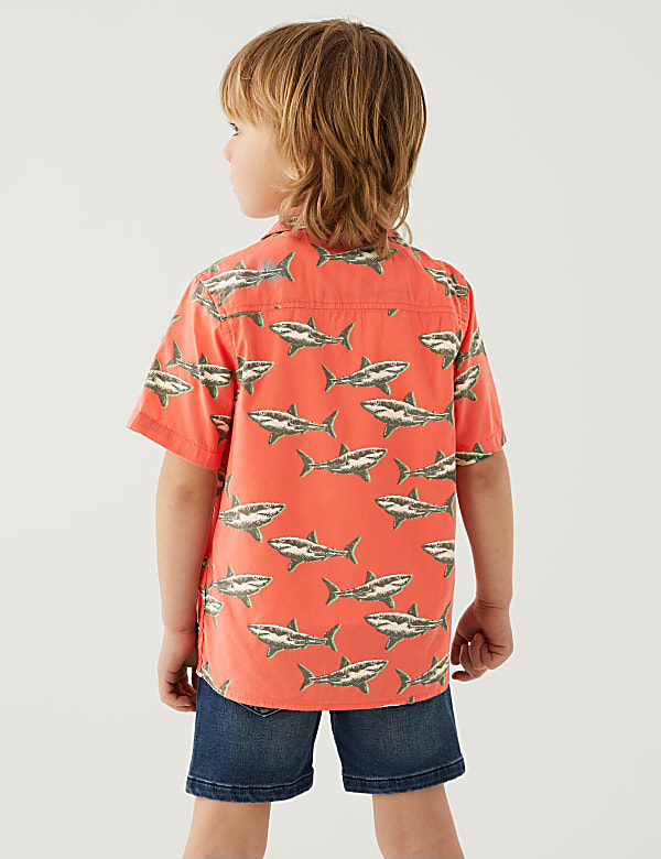 2pc Cotton Rich Shark Shirt and T-Shirt