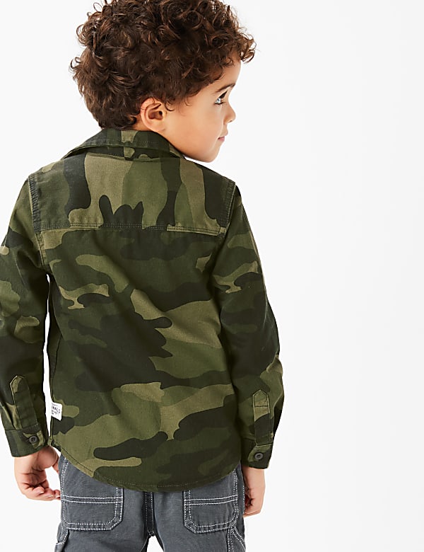 Cotton Camouflage Print Shirt with T-Shirt (2-7 Yrs)