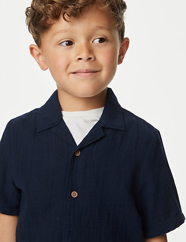 2pc Pure Cotton Shirt & T-Shirt Set
