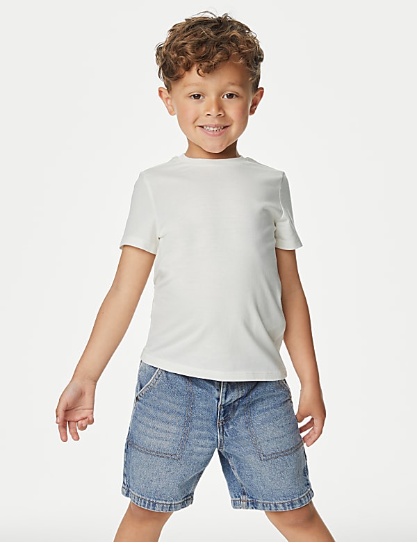 2pc Pure Cotton Shirt & T-Shirt Set