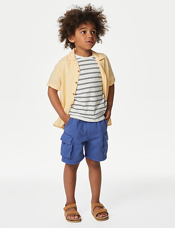 2pc Pure Cotton Shirt & T-Shirt Set