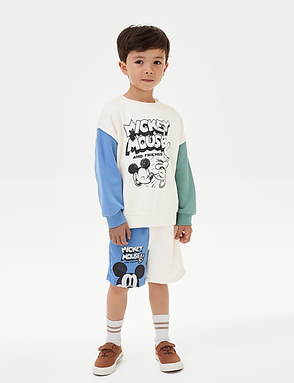 Katoenrijke korte broek met Mickey™-motief (2-8 jaar) - BE