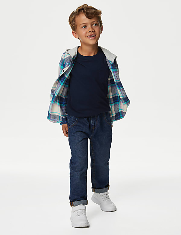 2pc Cotton Rich Checked Shirt & T-Shirt Set (2-8 Yrs)