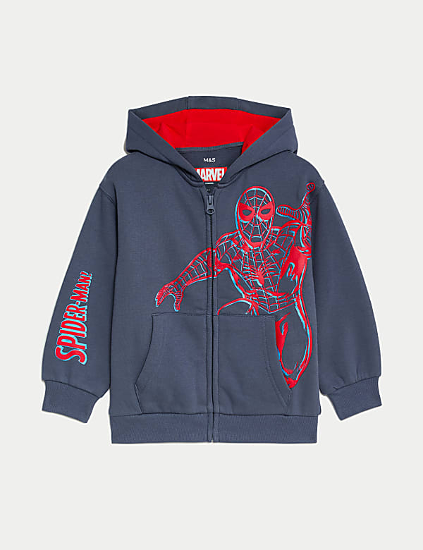 Cotton Rich Spider-Man&trade; Zip Hoodie (2-8 Yrs) - SI