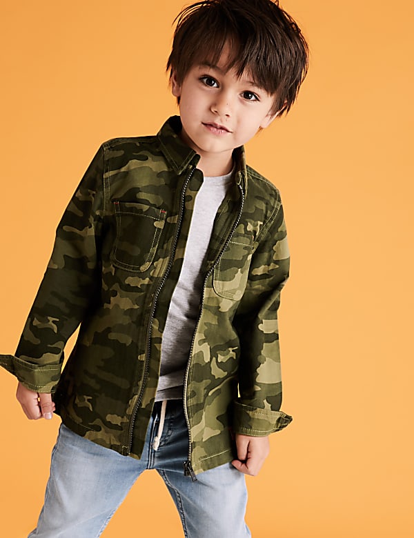 2 Piece Cotton Camo Shirt with T-Shirt (2-7 Yrs)