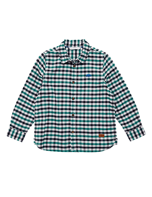Pure Cotton Gingham Checked Shirt (2-7 Yrs)
