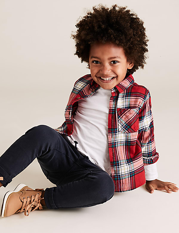 2 Piece Cotton Shirt & T-Shirt Set (2-7 Yrs)