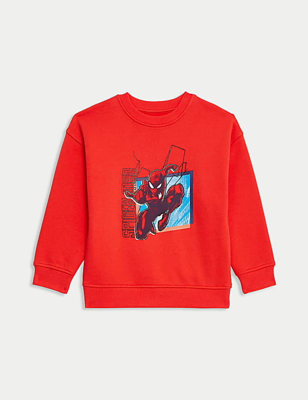 Cotton Rich Spider-Man&trade; Graphic Sweatshirt (2-8 Yrs) - SI