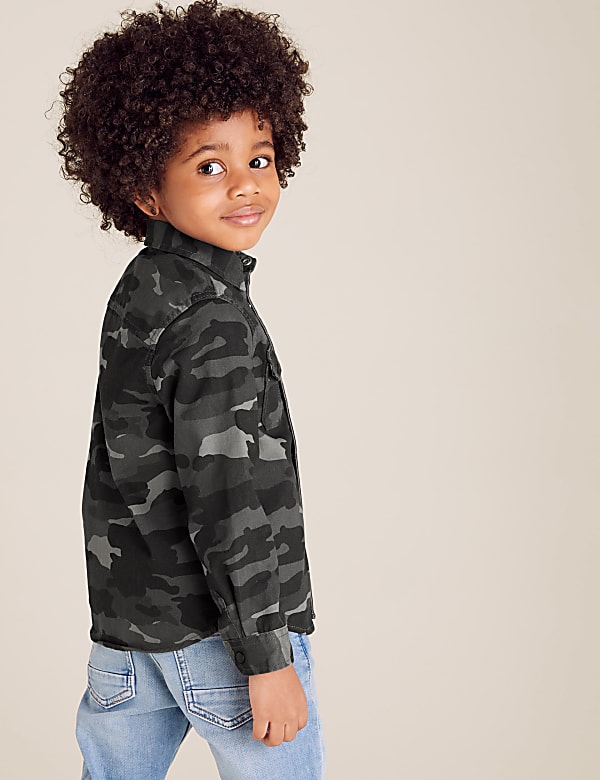 Cotton Camouflage Shirt & T-Shirt Set (2-7 Yrs)