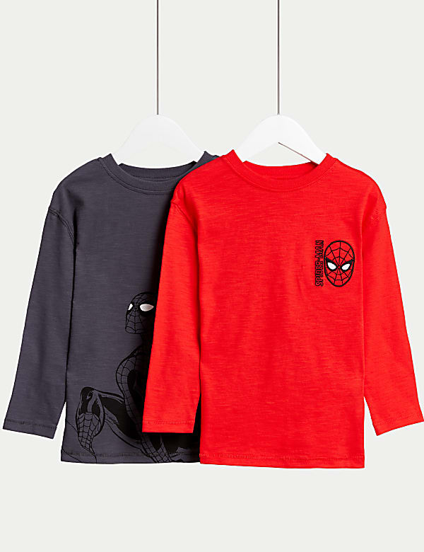 Lot de 2&nbsp;tops 100&nbsp;% coton à motif Spider-Man™ (du 2 au 8&nbsp;ans) - BE