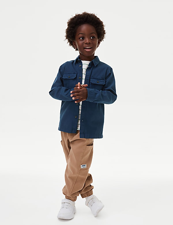 2pc Pure Cotton Shirt & T-Shirt Set (2-16 Yrs)