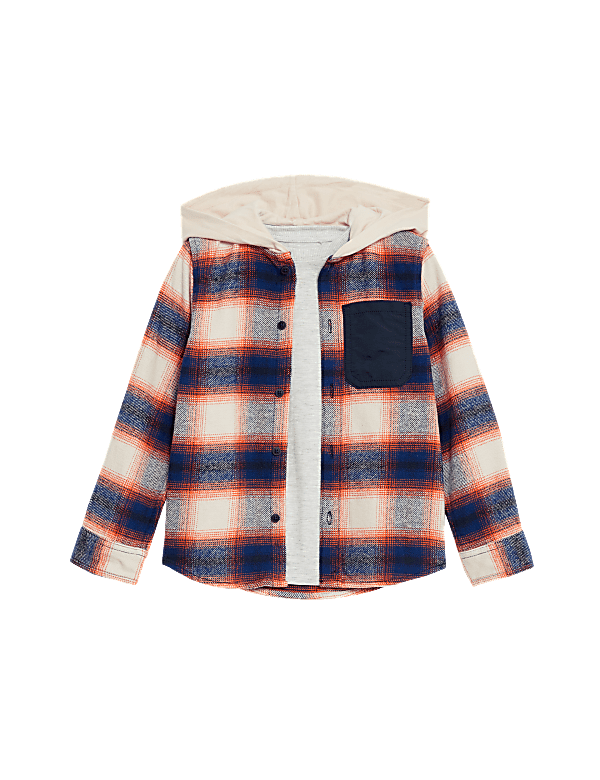 Cotton Rich Checked Shirt & T-Shirt Set (2-8 Yrs)