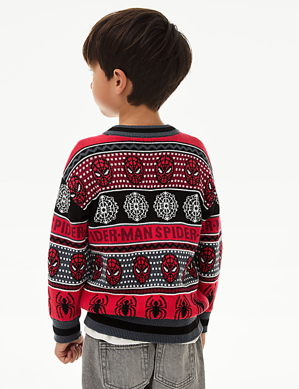 Pure Cotton Spider-Man™ Jumper (2-8 Yrs)