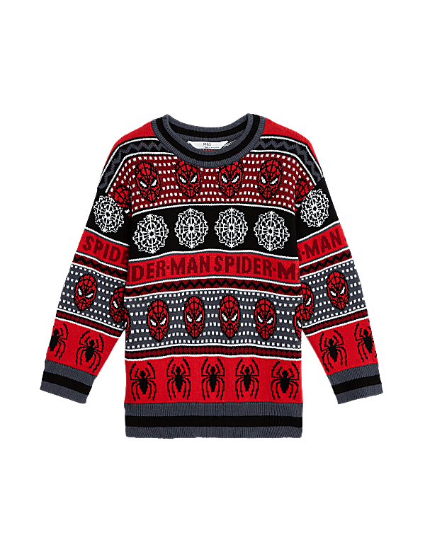 Pure Cotton Spider-Man™ Jumper (2-8 Yrs)