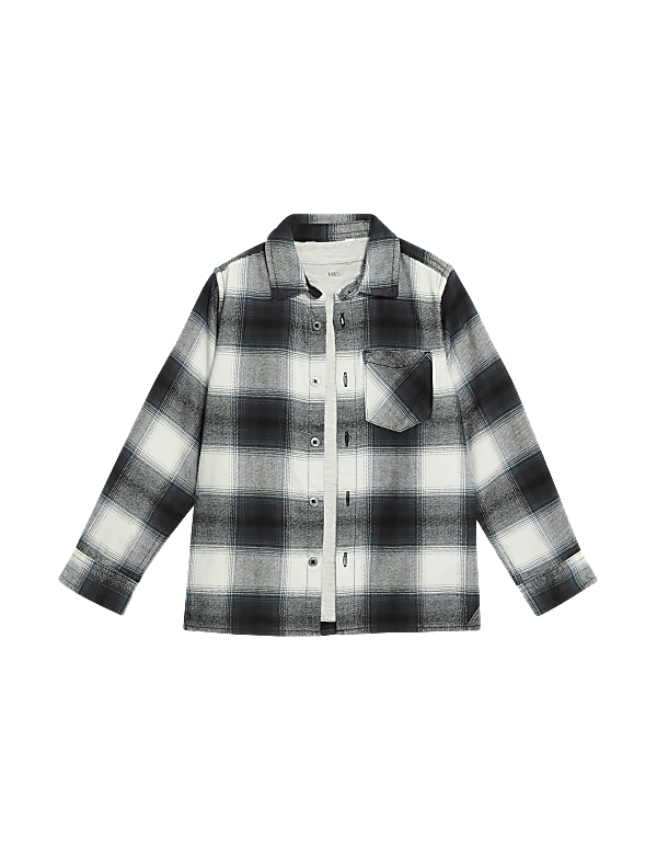 2pc Cotton Rich Check Shirt and T-Shirt Set (2-8 Yrs)