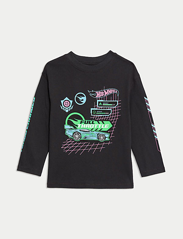 Hot Wheels T-Shirt aus reiner Baumwolle (2–8 Jahre) - DE