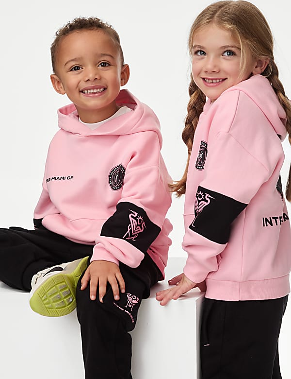 Hoodie mit hohem Baumwollanteil und Inter Miami Motiv 2 6 J