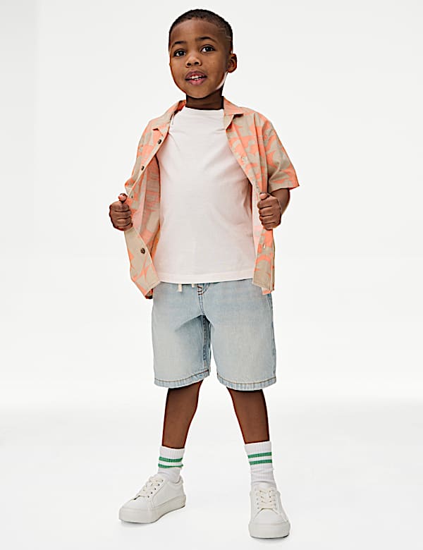 Pure Cotton Printed Shirt & T-Shirt Set (2-16 Yrs)