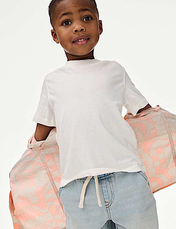 Pure Cotton Printed Shirt & T-Shirt Set (2-16 Yrs)