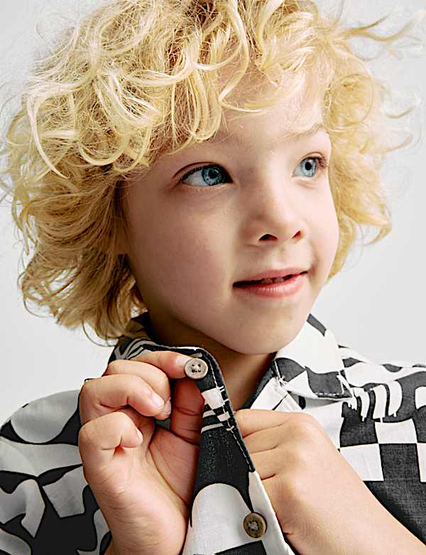 Pure Cotton Printed Shirt & T-Shirt Set (2-16 Yrs) - JO