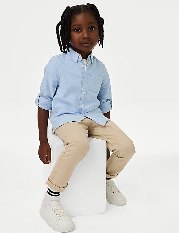 Pure Cotton Oxford Shirt (2-8 Yrs) - GR