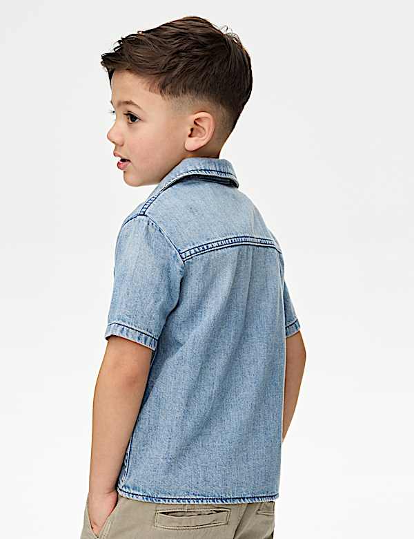 2pc Pure Cotton Shirt & T-Shirt Set (2-16 Yrs)