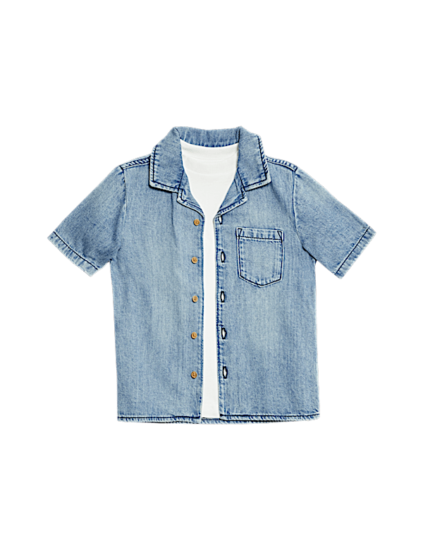 2pc Pure Cotton Shirt & T-Shirt Set (2-16 Yrs)