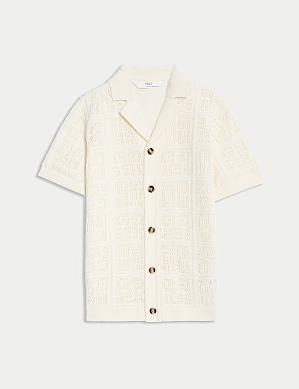 Pure Cotton Textured Knitted Shirt (2-8 Yrs) - SE