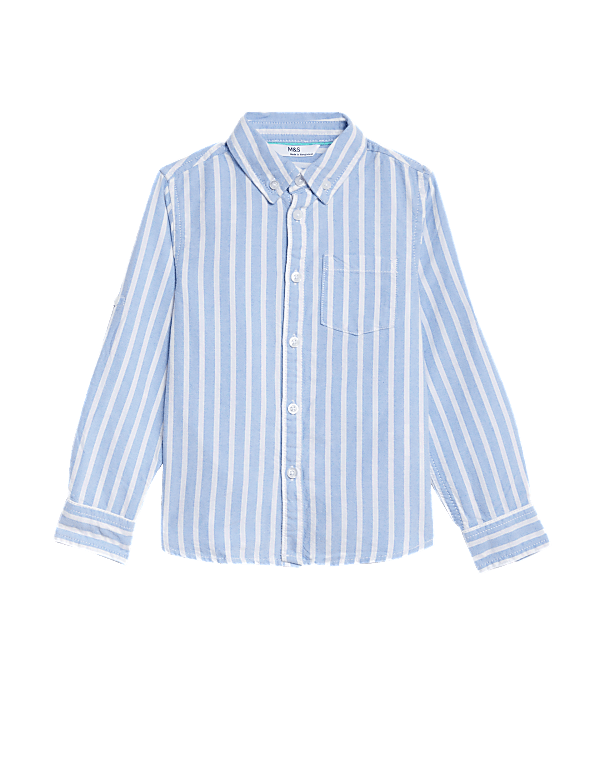 Pure Cotton Striped Oxford Shirt