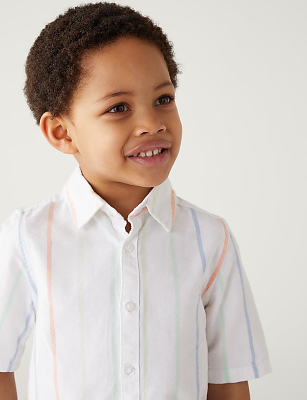 Pure Cotton Striped Oxford Shirt